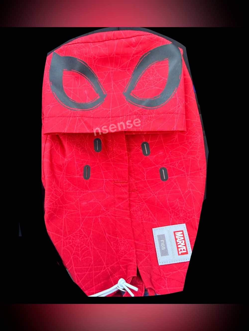 Spider-Man Web Print Scrub Cap - Picture 3 of 4